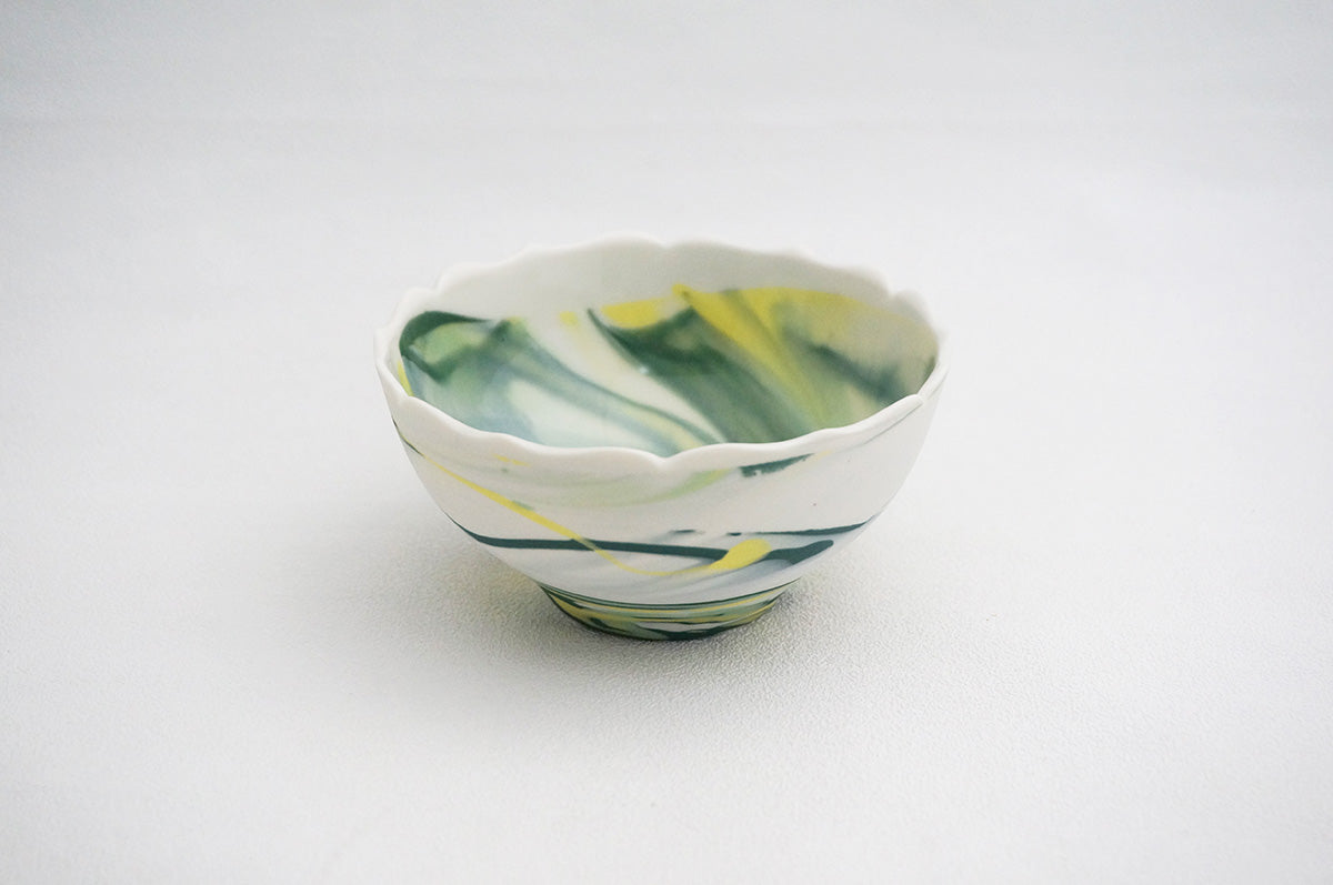 027 marble くびれ中鉢