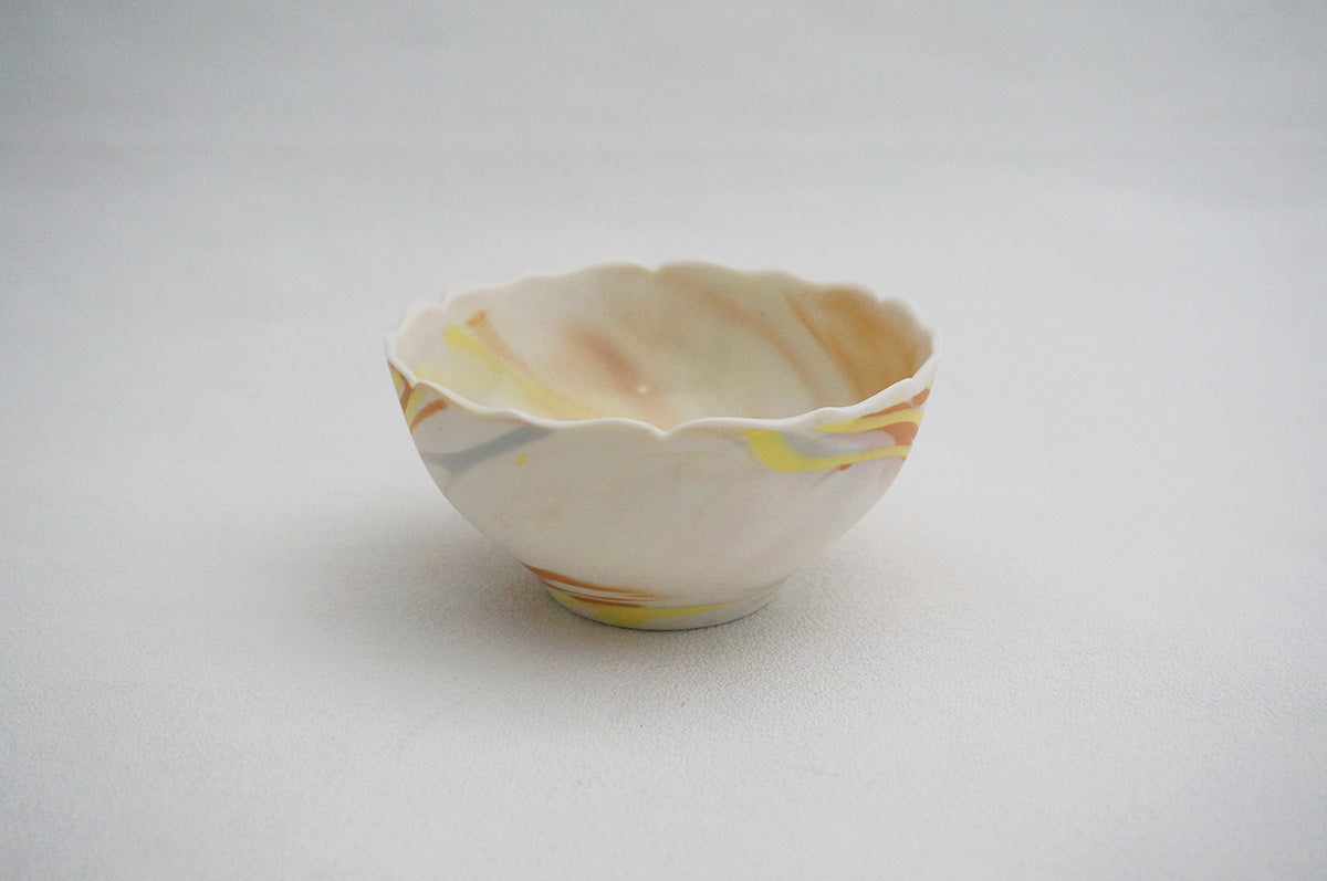 027 marble くびれ中鉢