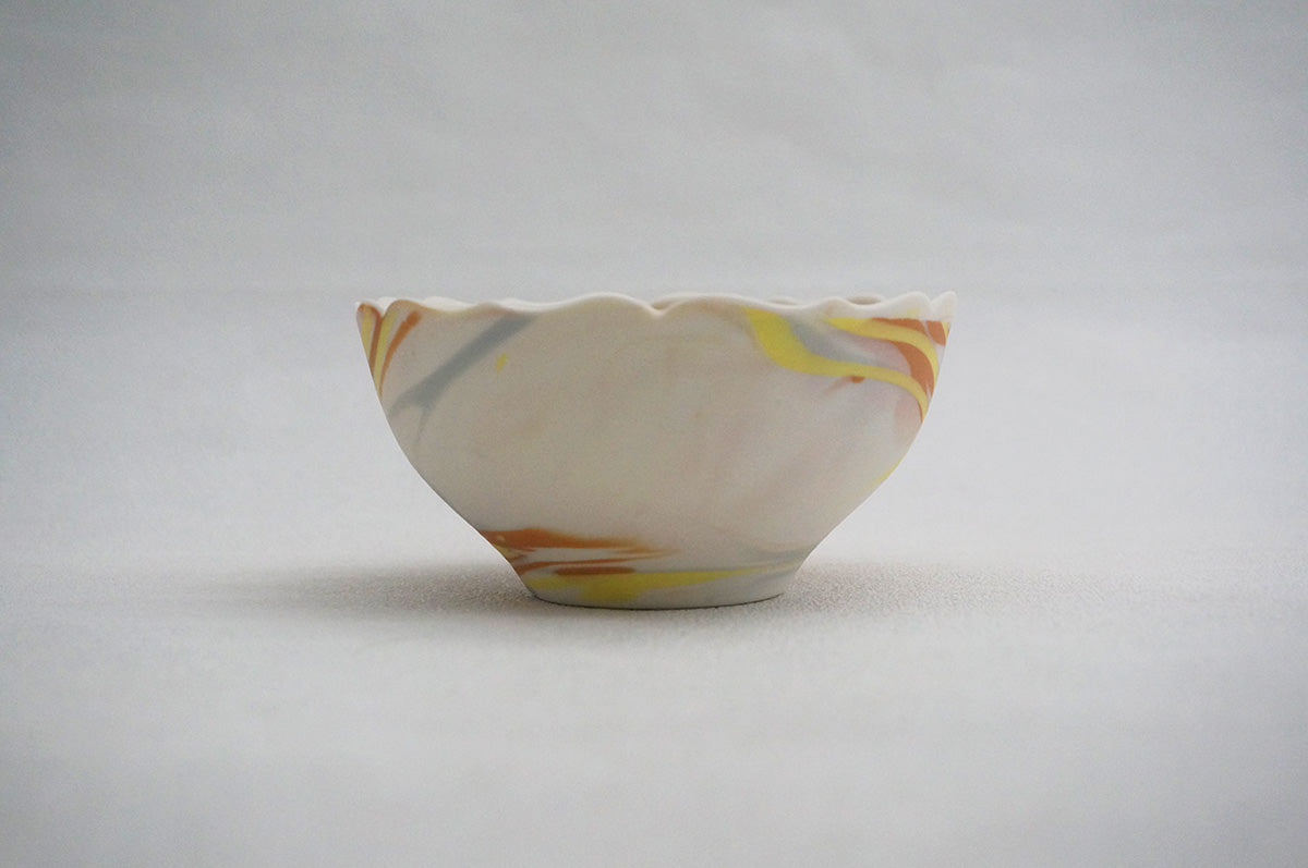 027 marble くびれ中鉢