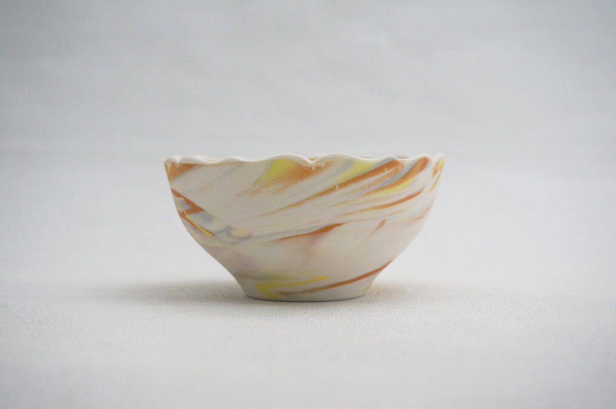 027 marble くびれ中鉢