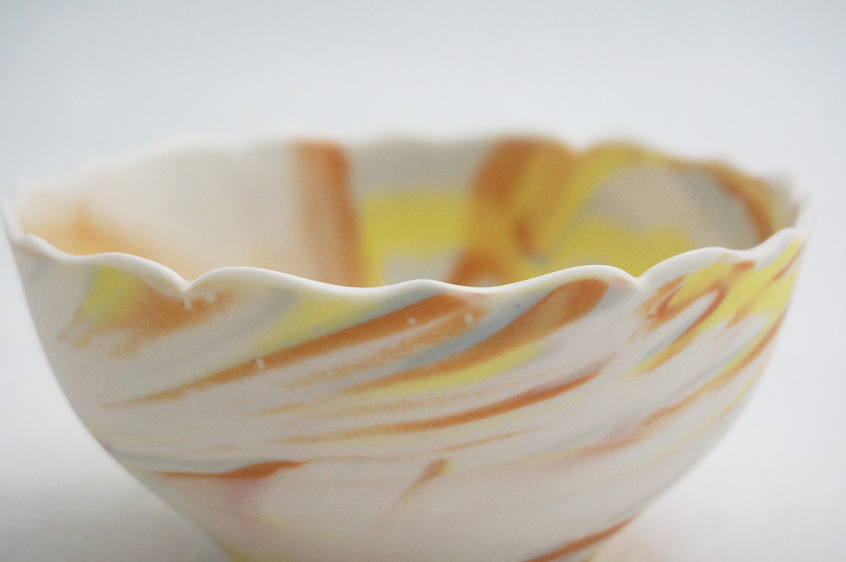 027 marble くびれ中鉢