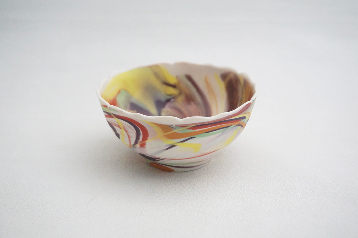 027 marble くびれ中鉢