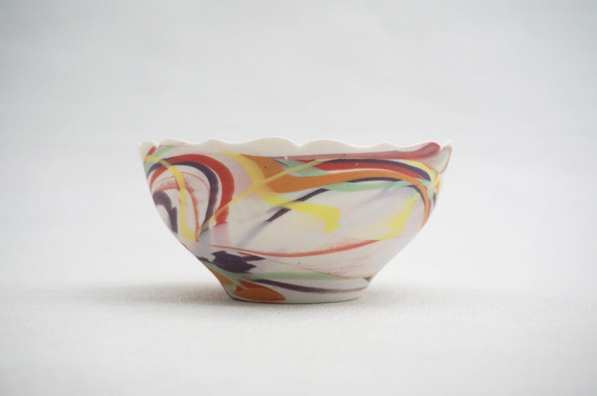 027 marble くびれ中鉢