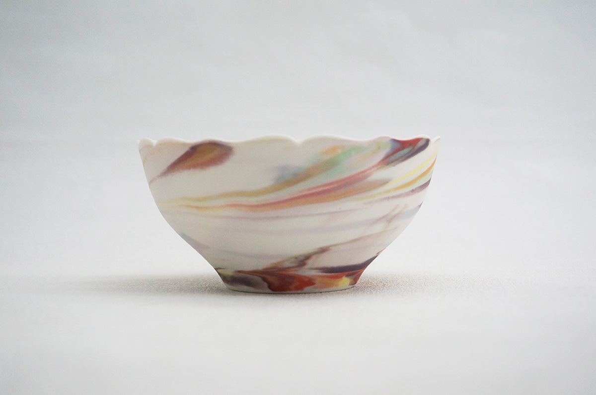 027 marble くびれ中鉢