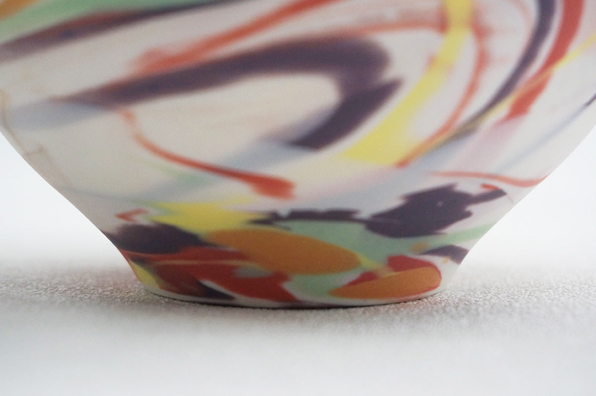 027 marble くびれ中鉢