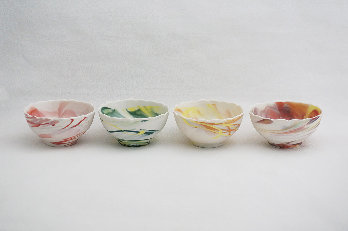 027 marble くびれ中鉢