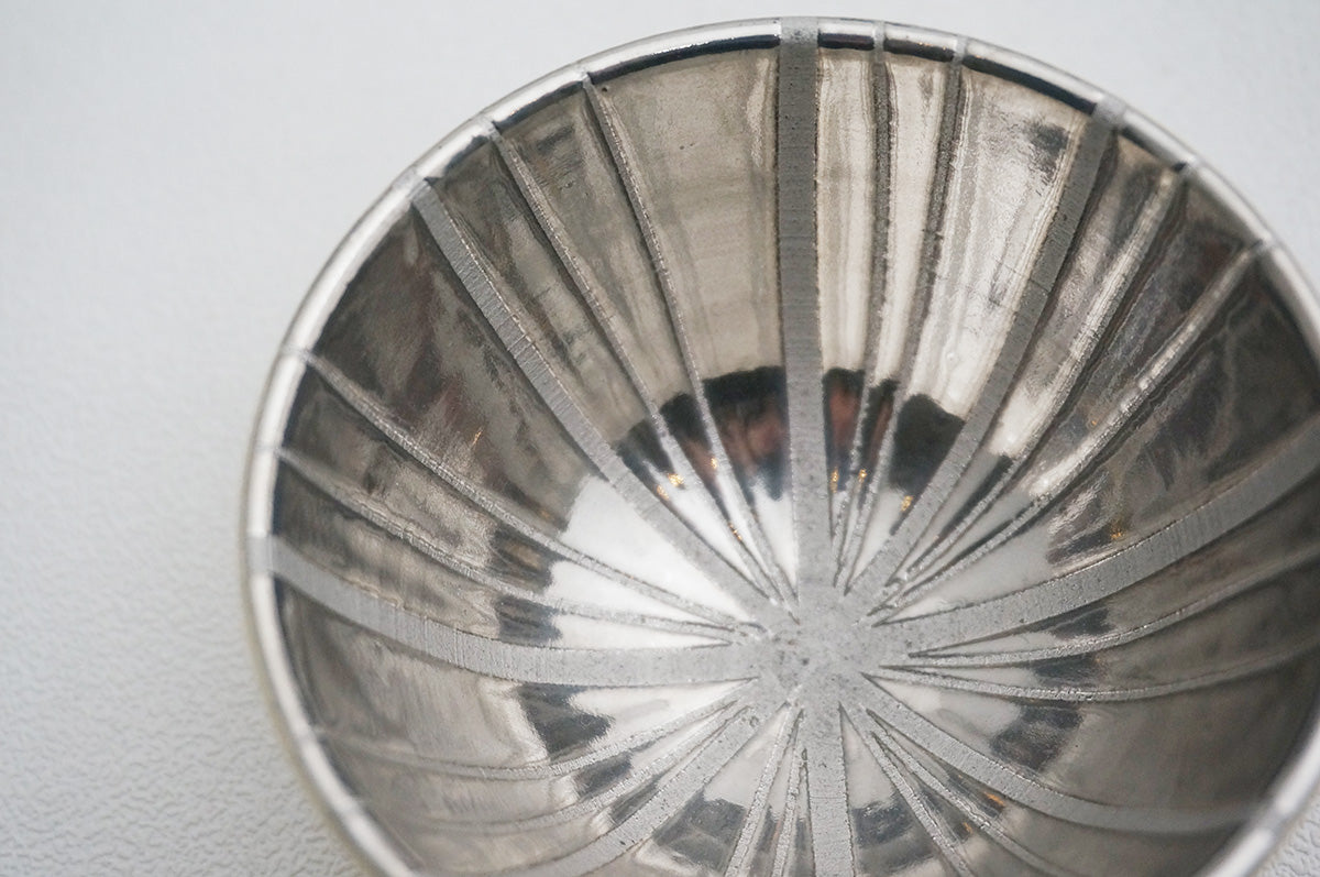 27 ホワイト 釉彩 プラチナぐい呑 1