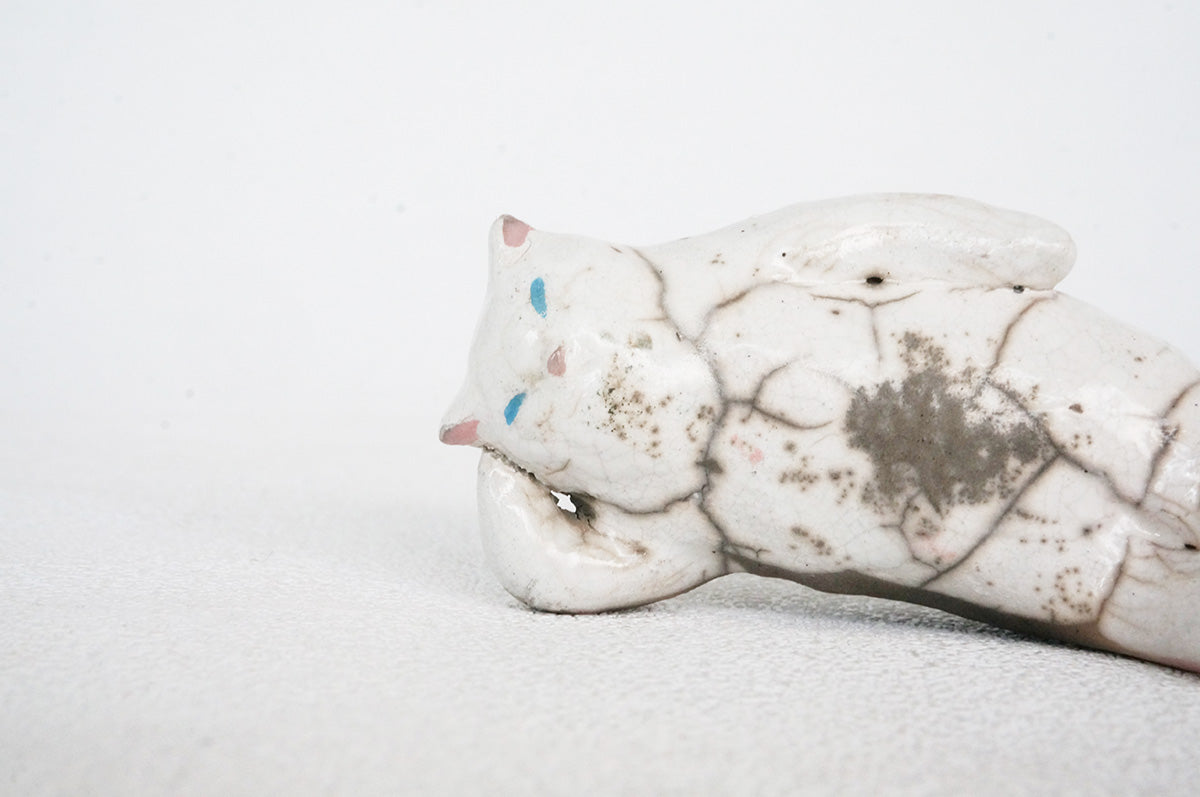 027 楽焼き　寝にゃん仏