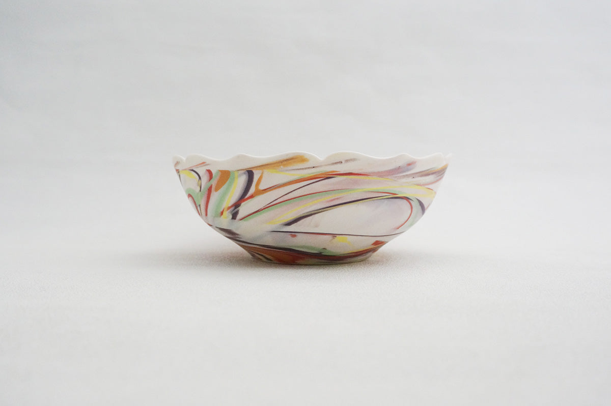 028 marble くびれ大鉢