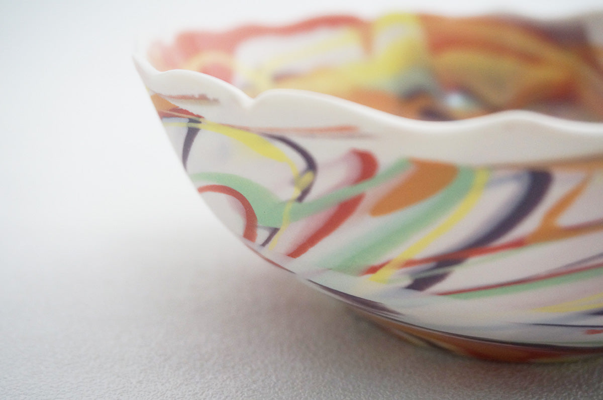 028 marble くびれ大鉢