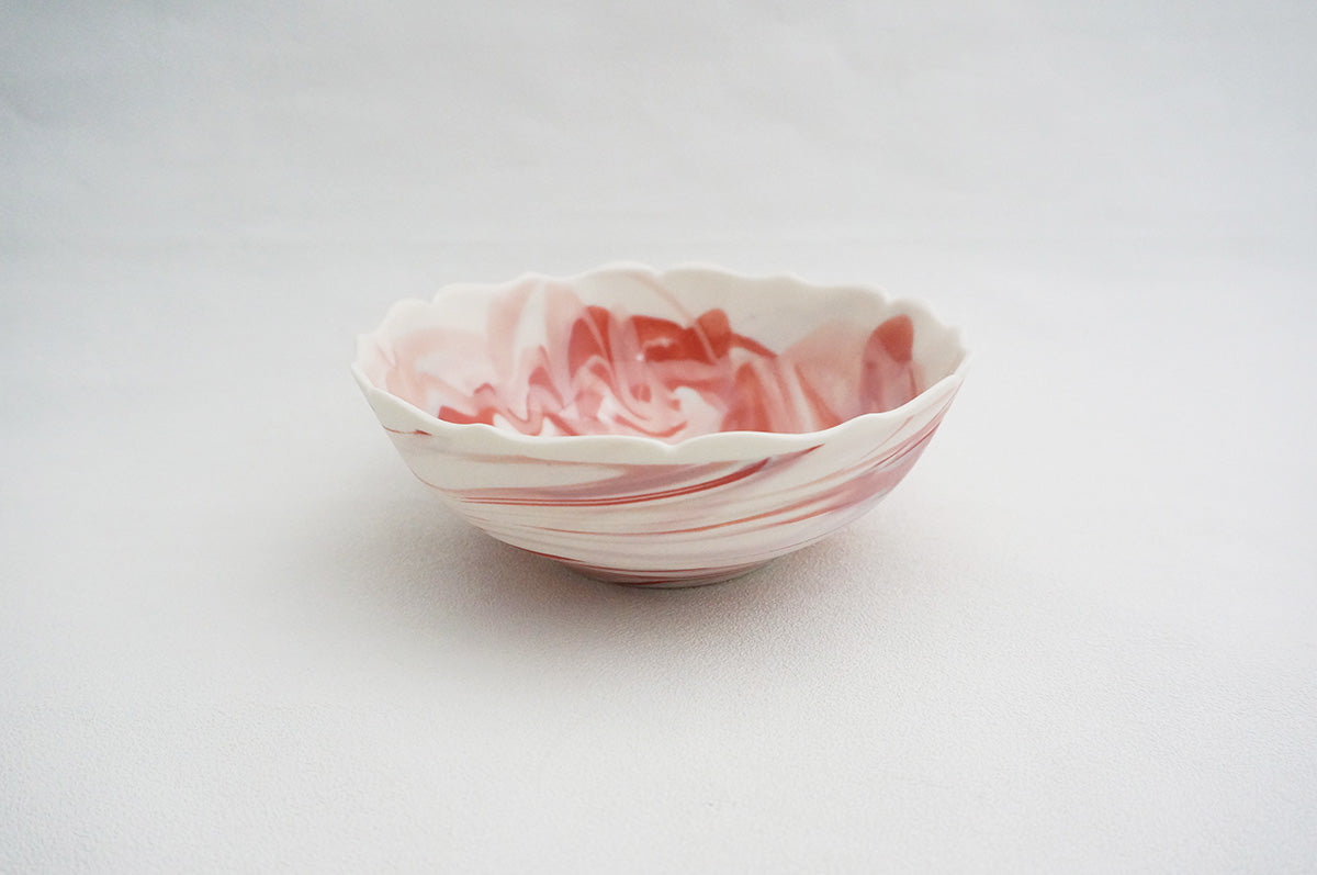 028 marble くびれ大鉢