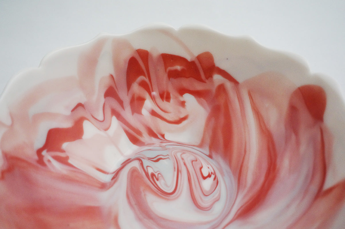 028 marble くびれ大鉢