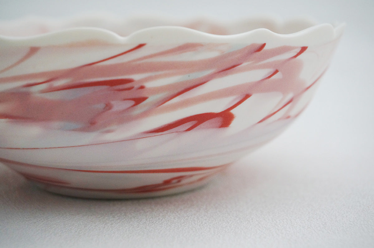 028 marble くびれ大鉢