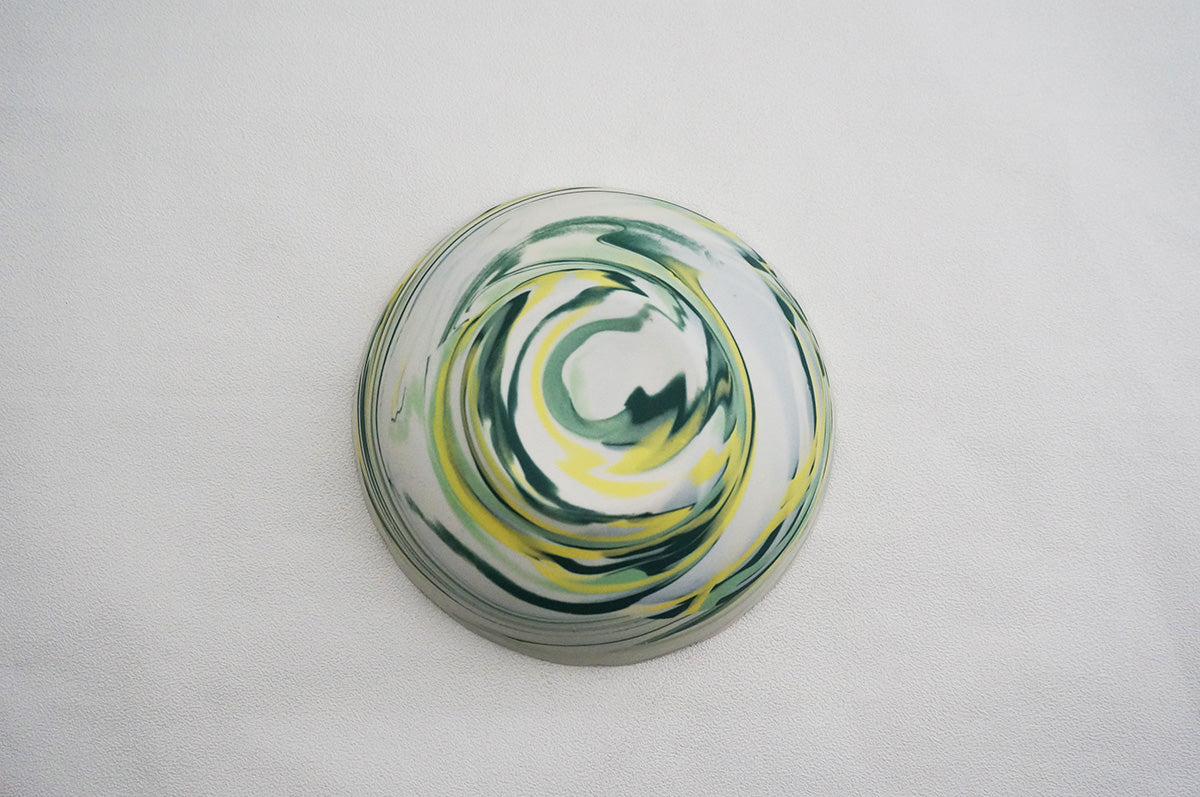 028 marble くびれ大鉢