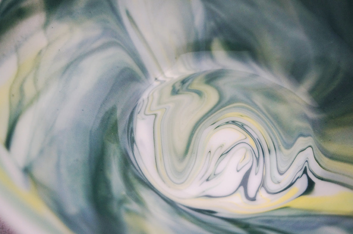 028 marble くびれ大鉢