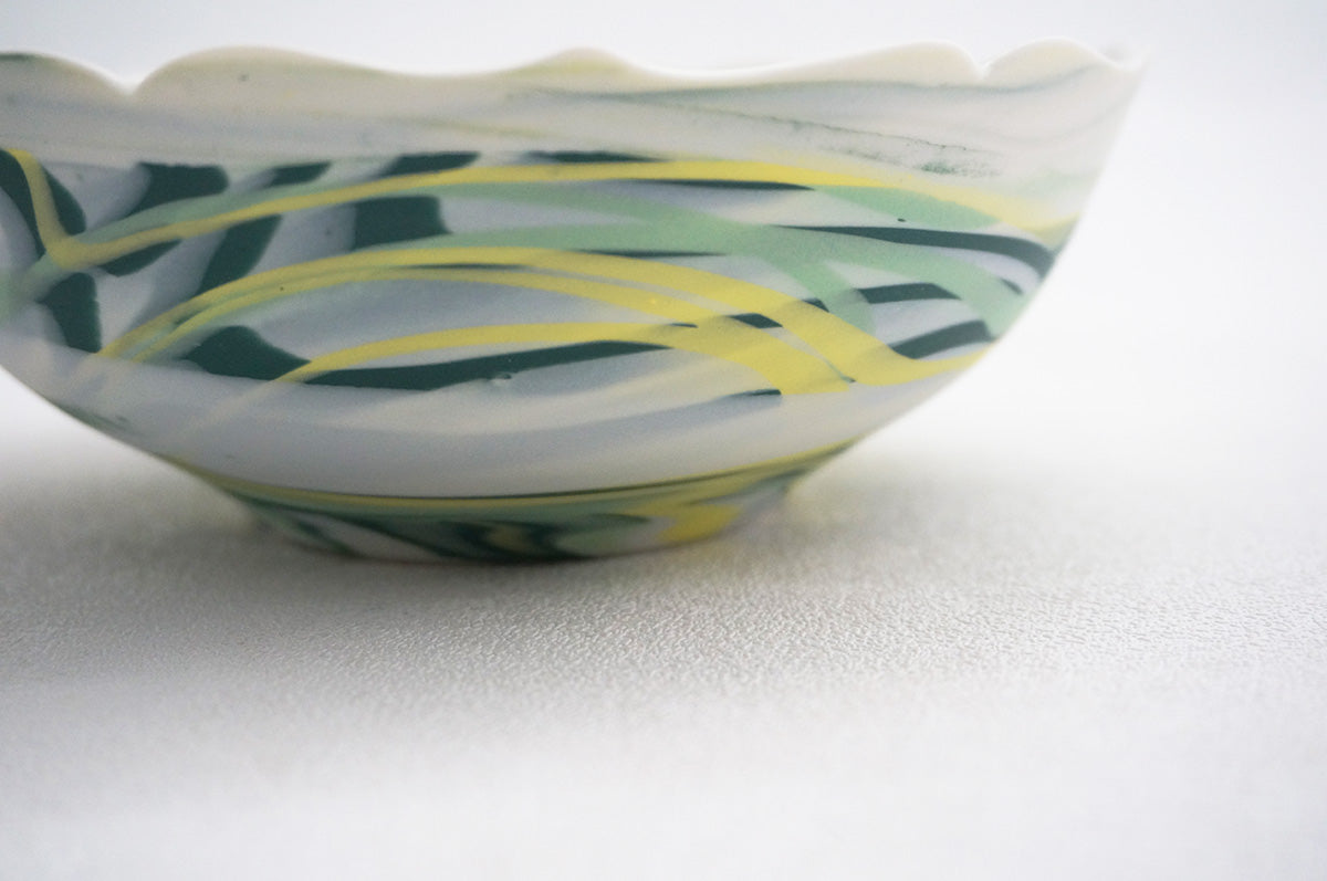 028 marble くびれ大鉢