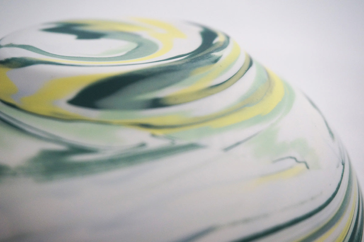 028 marble くびれ大鉢