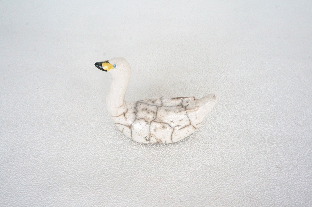 029 楽焼き　コハクチョウ　大