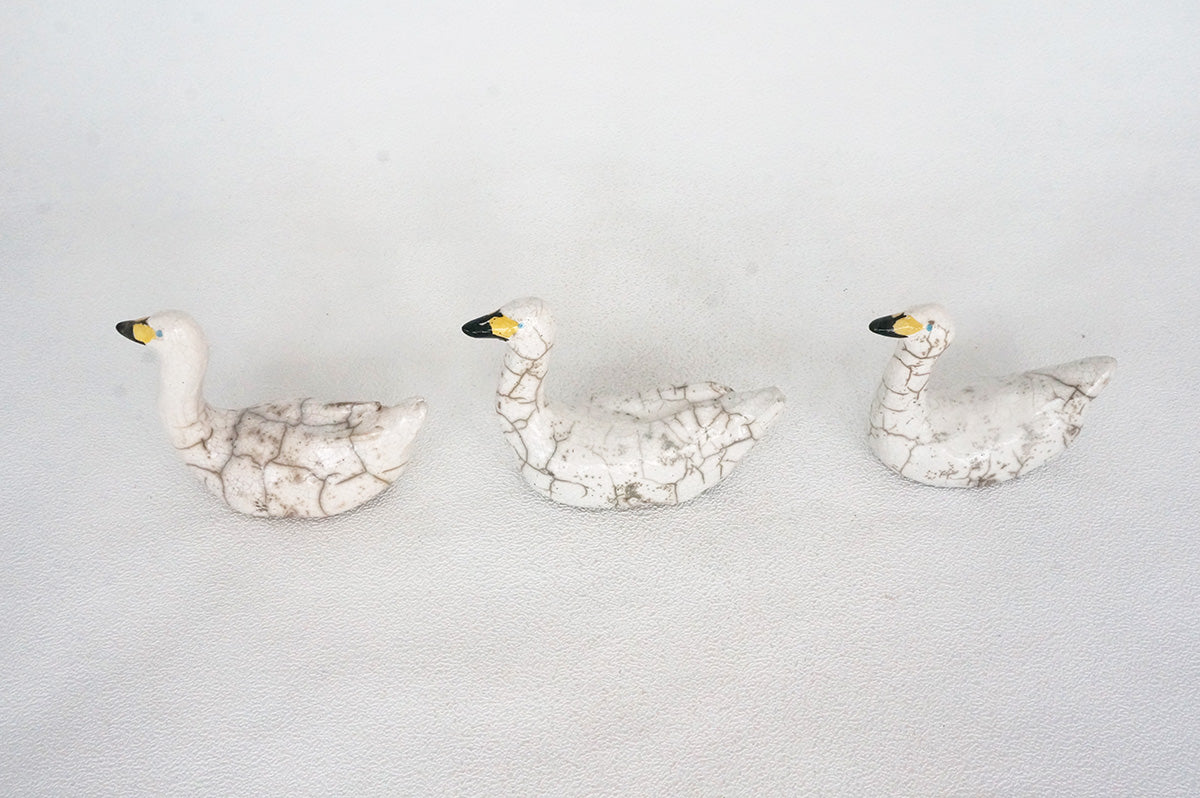 029 楽焼き　コハクチョウ　大