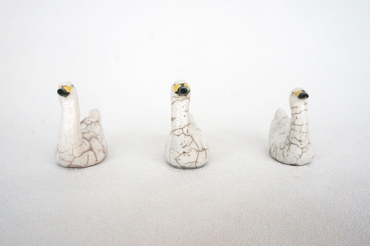 029 楽焼き　コハクチョウ　大