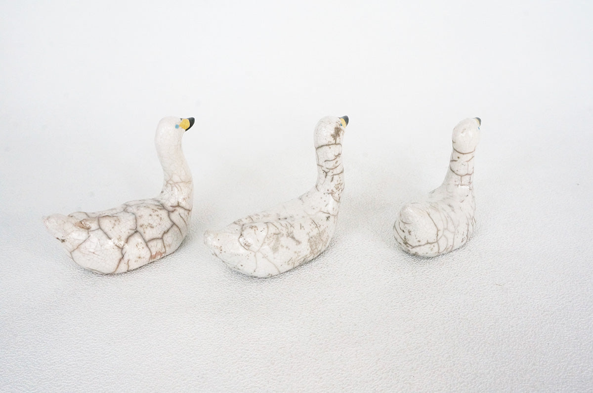 029 楽焼き　コハクチョウ　大