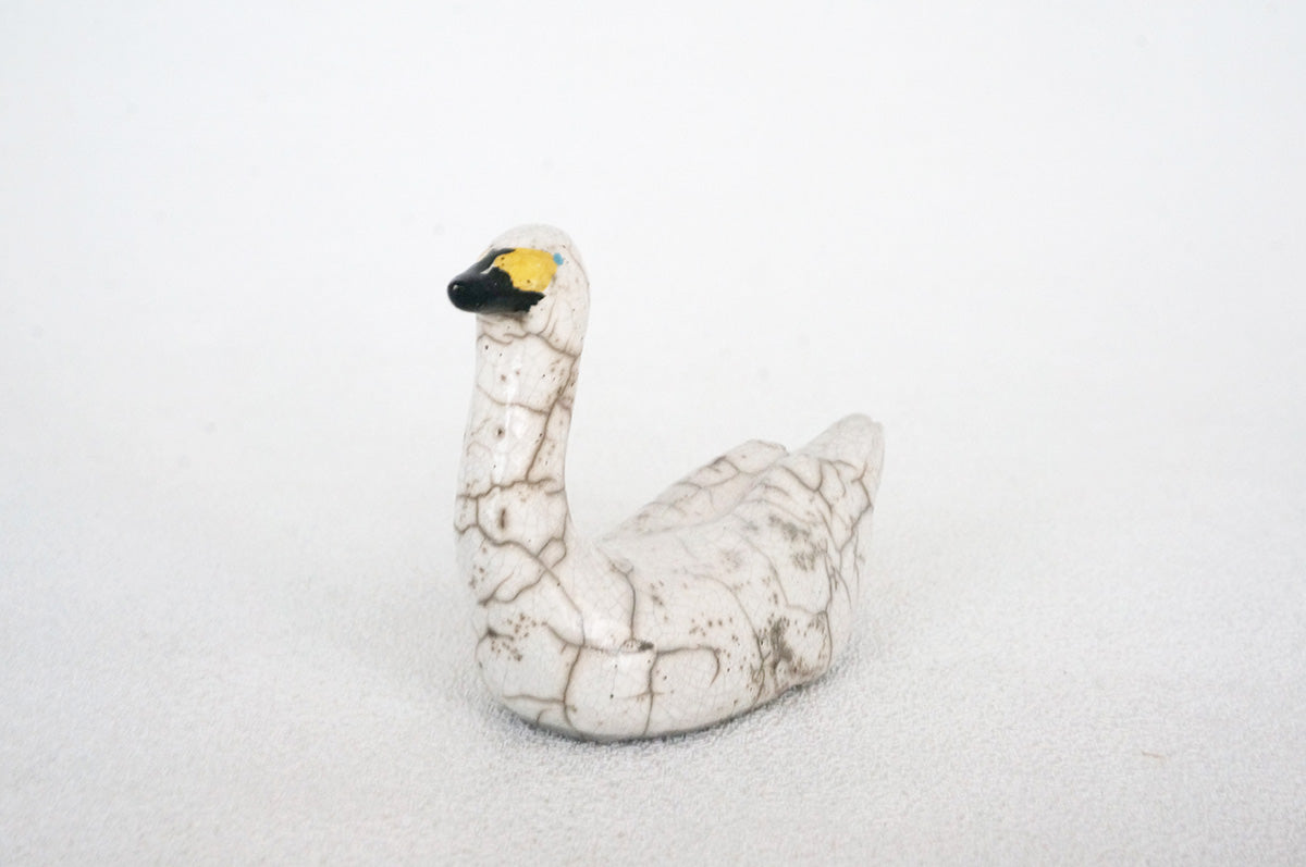 029 楽焼き　コハクチョウ　大