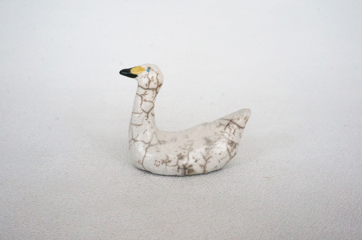 029 楽焼き　コハクチョウ　大