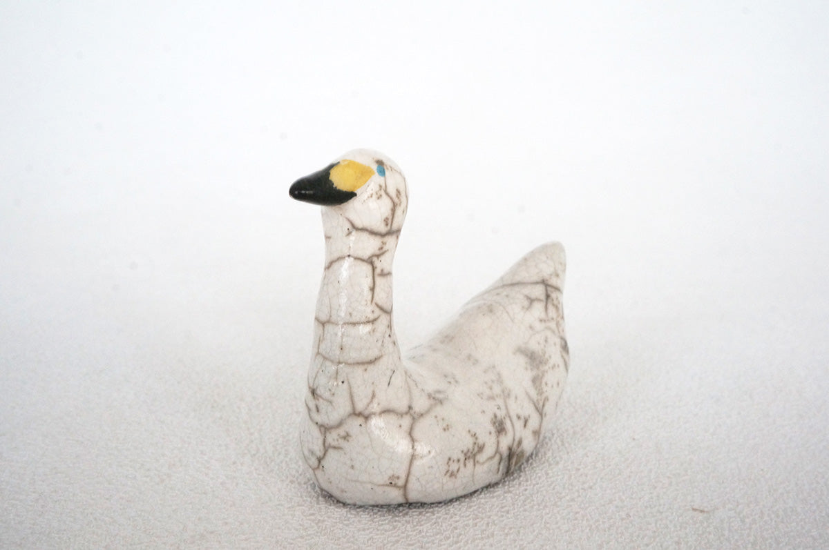029 楽焼き　コハクチョウ　大