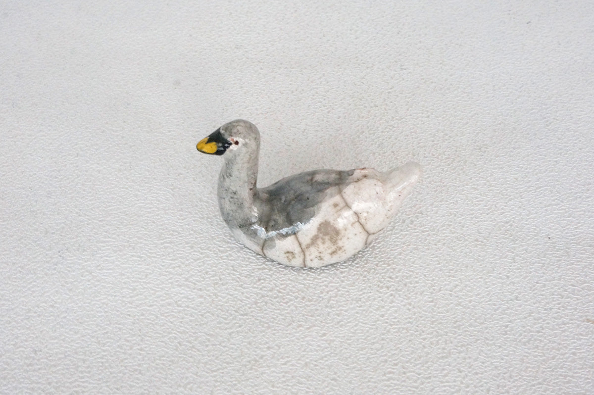 030 楽焼き　コハクチョウ　小