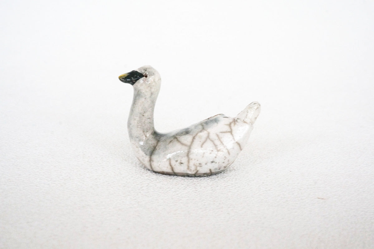030 楽焼き　コハクチョウ　小