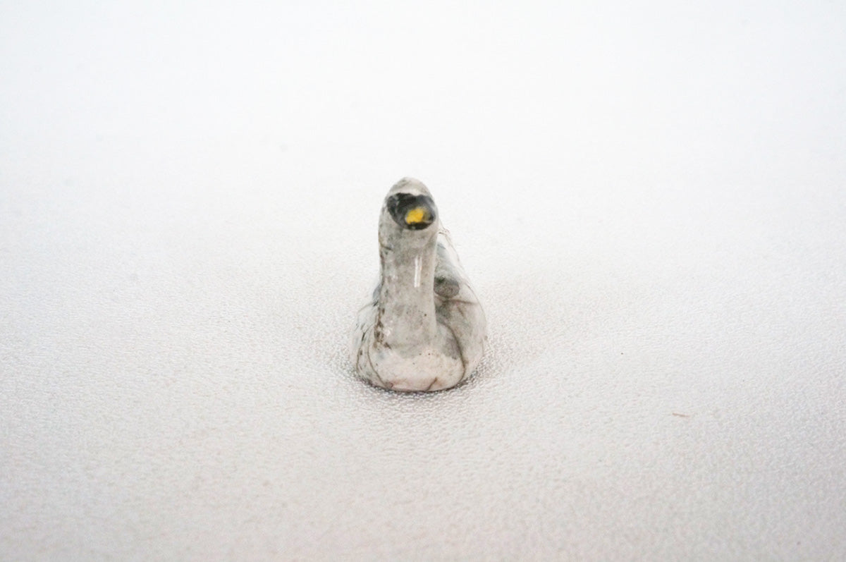 030 楽焼き　コハクチョウ　小