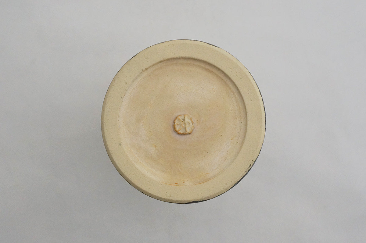 30 ホワイト 釉彩 プラチナ花器 2