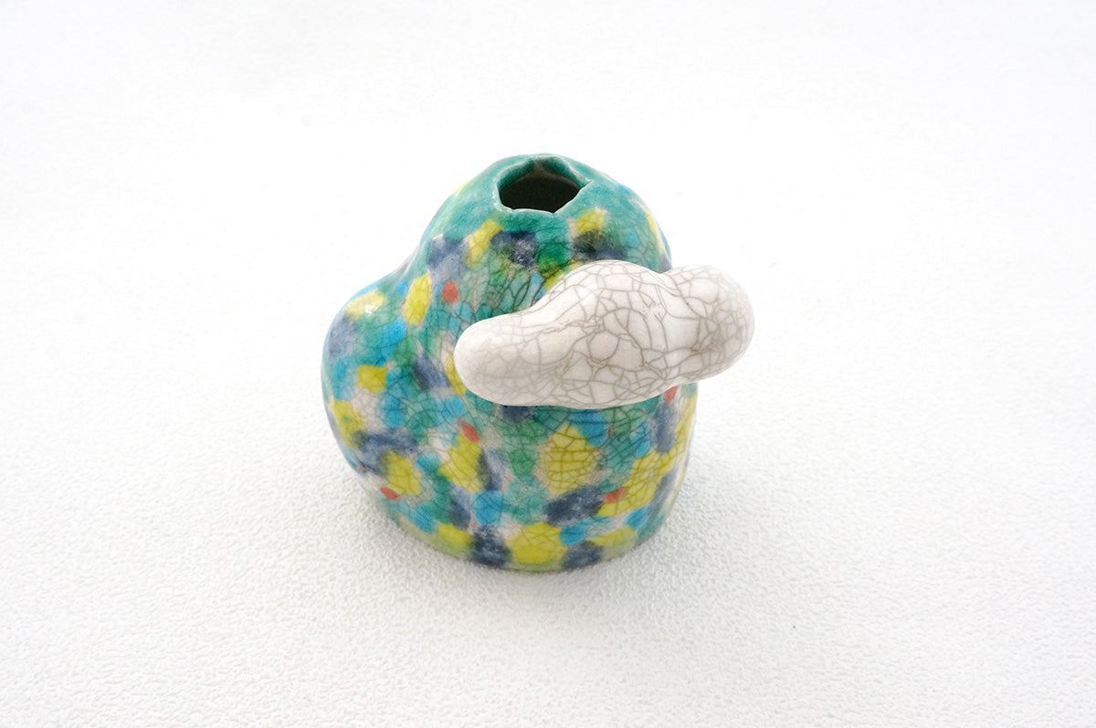 033 山と雲　一輪差