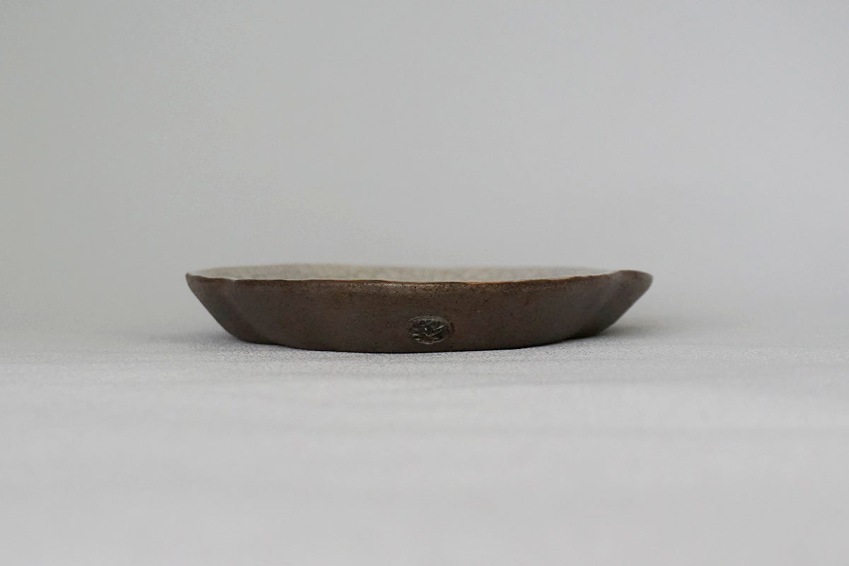 036 白×黒 木瓜皿