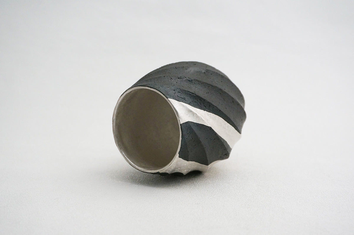 45 Spiral 銀彩ナローロックカップ