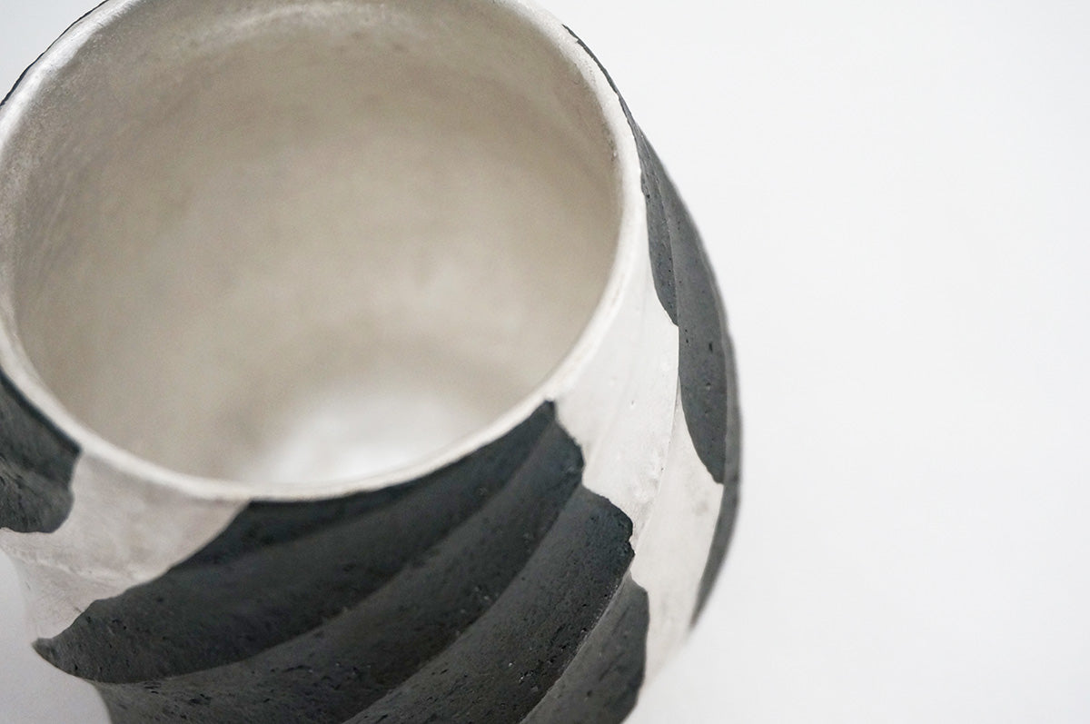 45 Spiral 銀彩ナローロックカップ