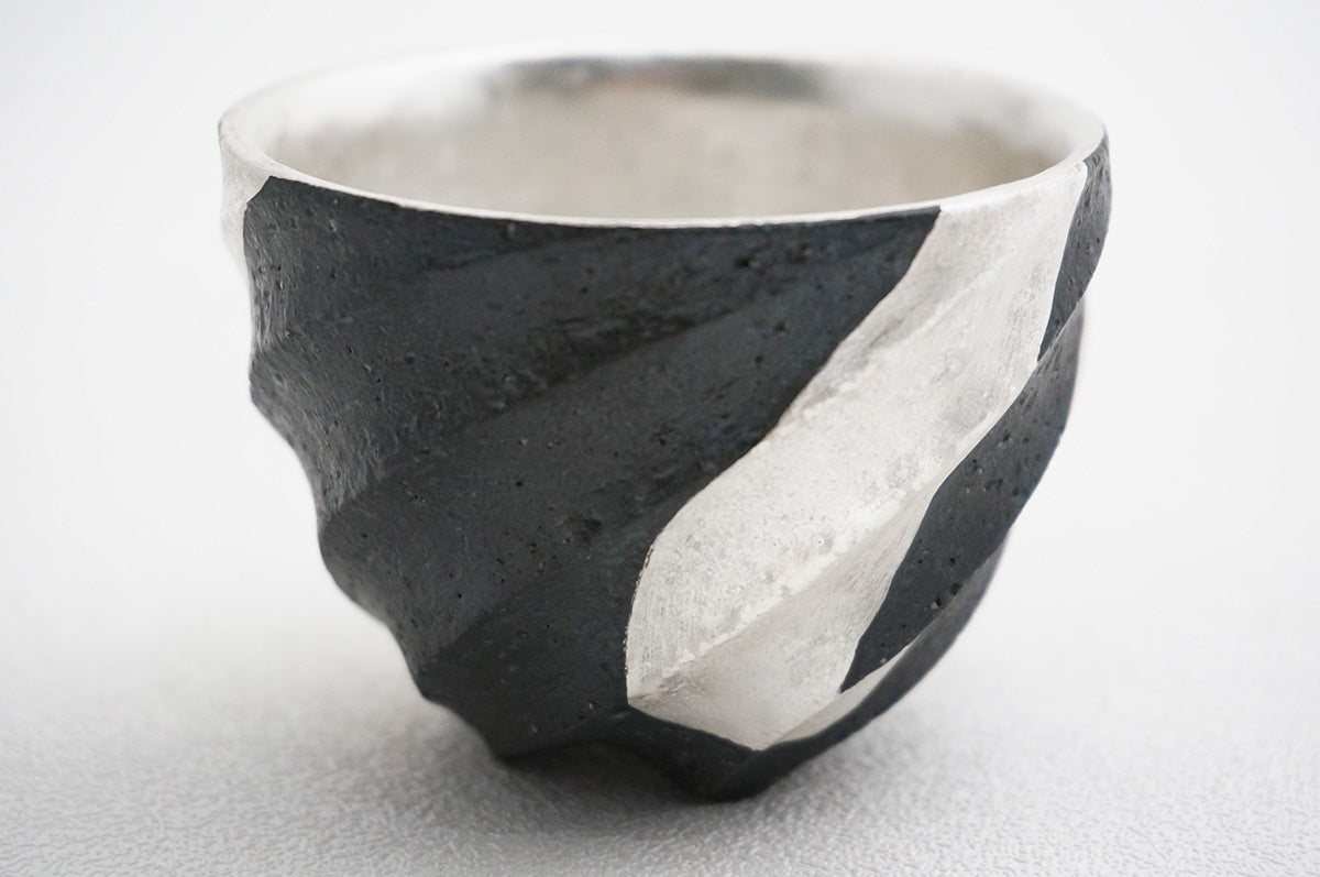 46 Spiral 銀彩ぐい呑 1