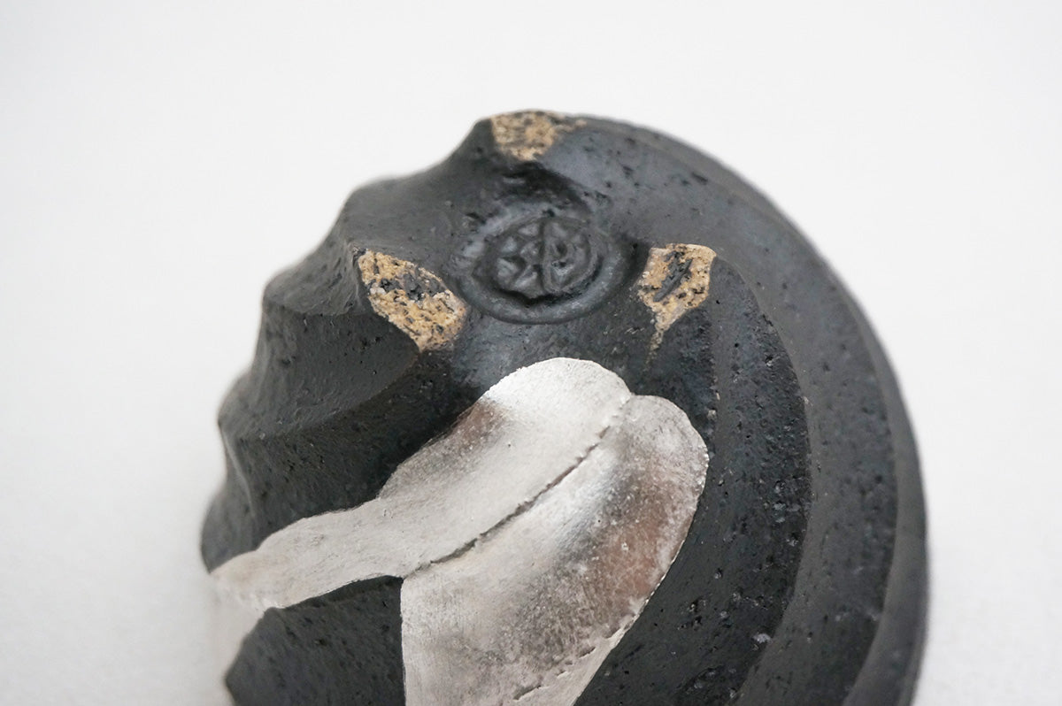 46 Spiral 銀彩ぐい呑 1