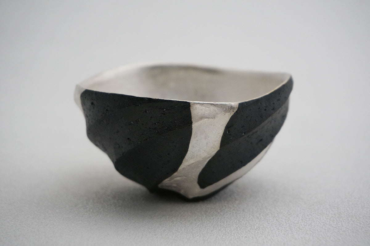 46 Spiral 銀彩ぐい呑 2