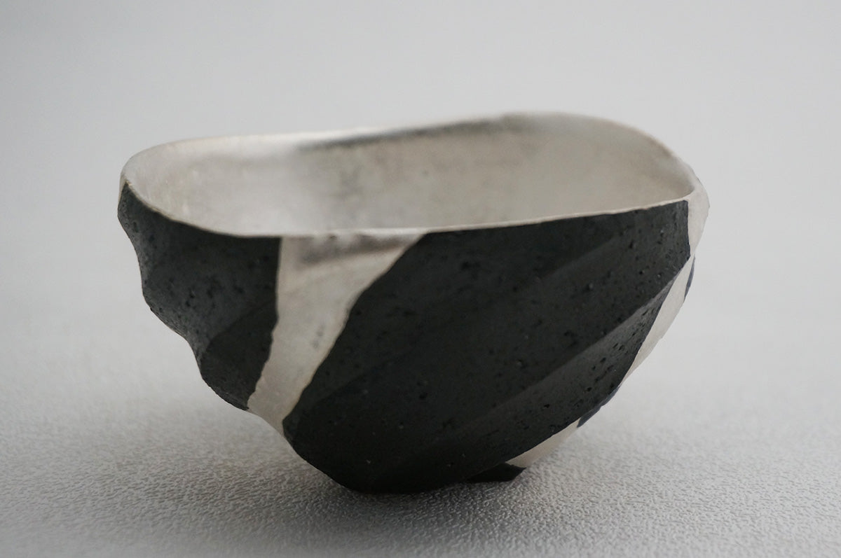 46 Spiral 銀彩ぐい呑 2