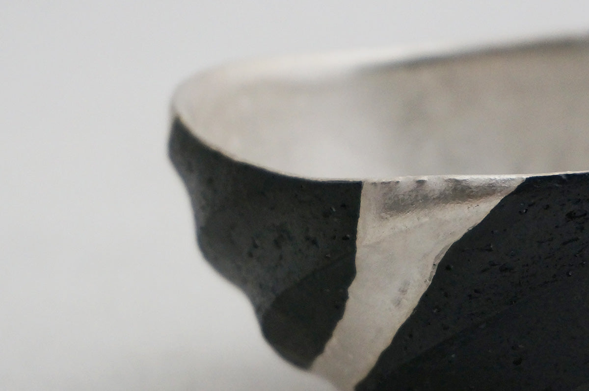 46 Spiral 銀彩ぐい呑 2