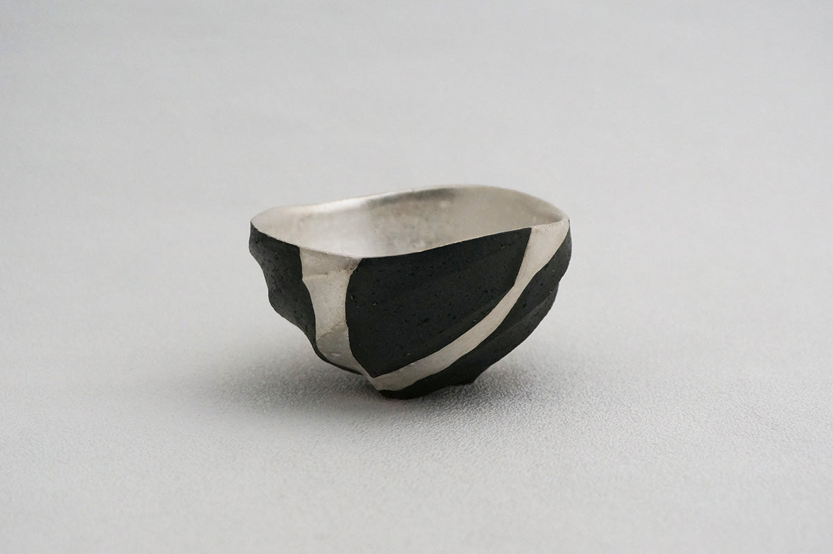 46 Spiral 銀彩ぐい呑 2