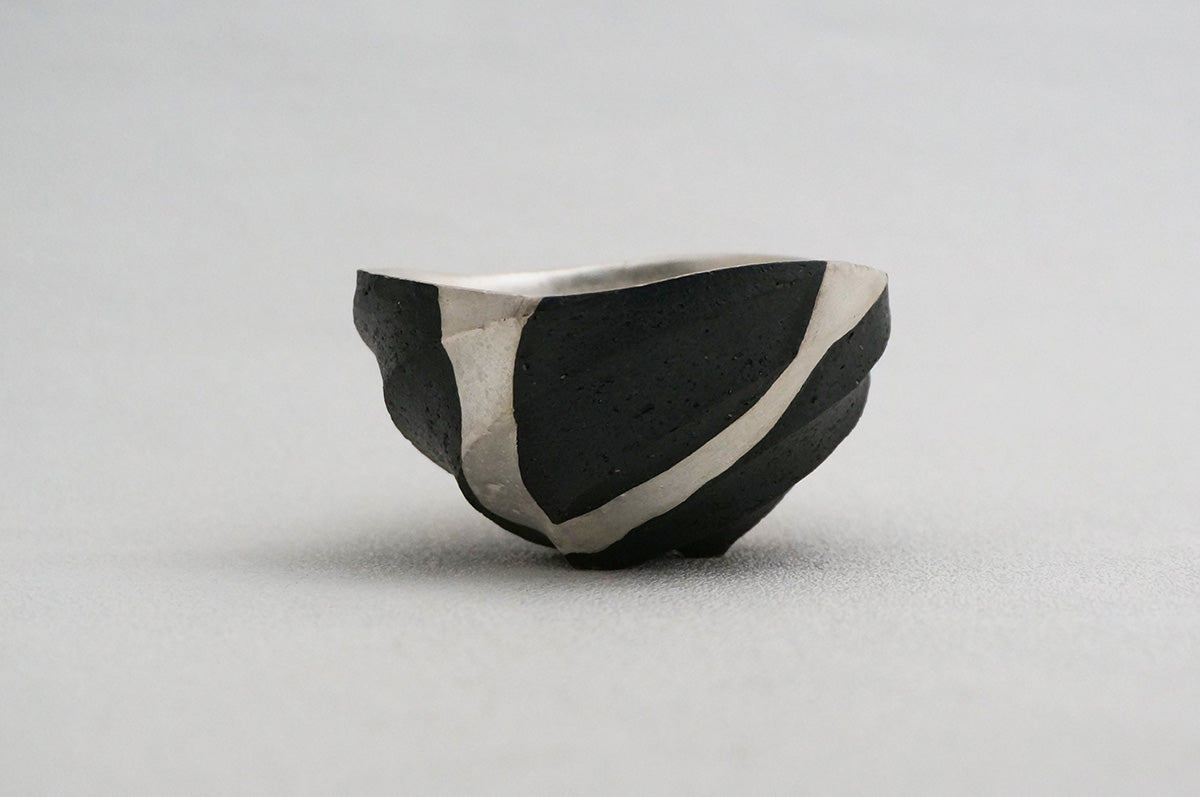 46 Spiral 銀彩ぐい呑 2