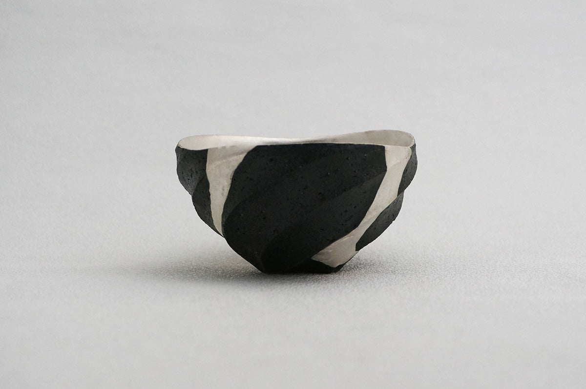 46 Spiral 銀彩ぐい呑 2