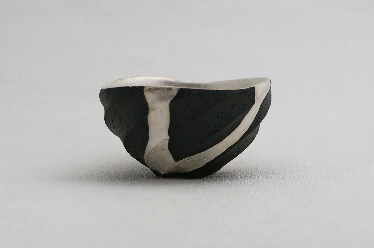 46 Spiral 銀彩ぐい呑 2