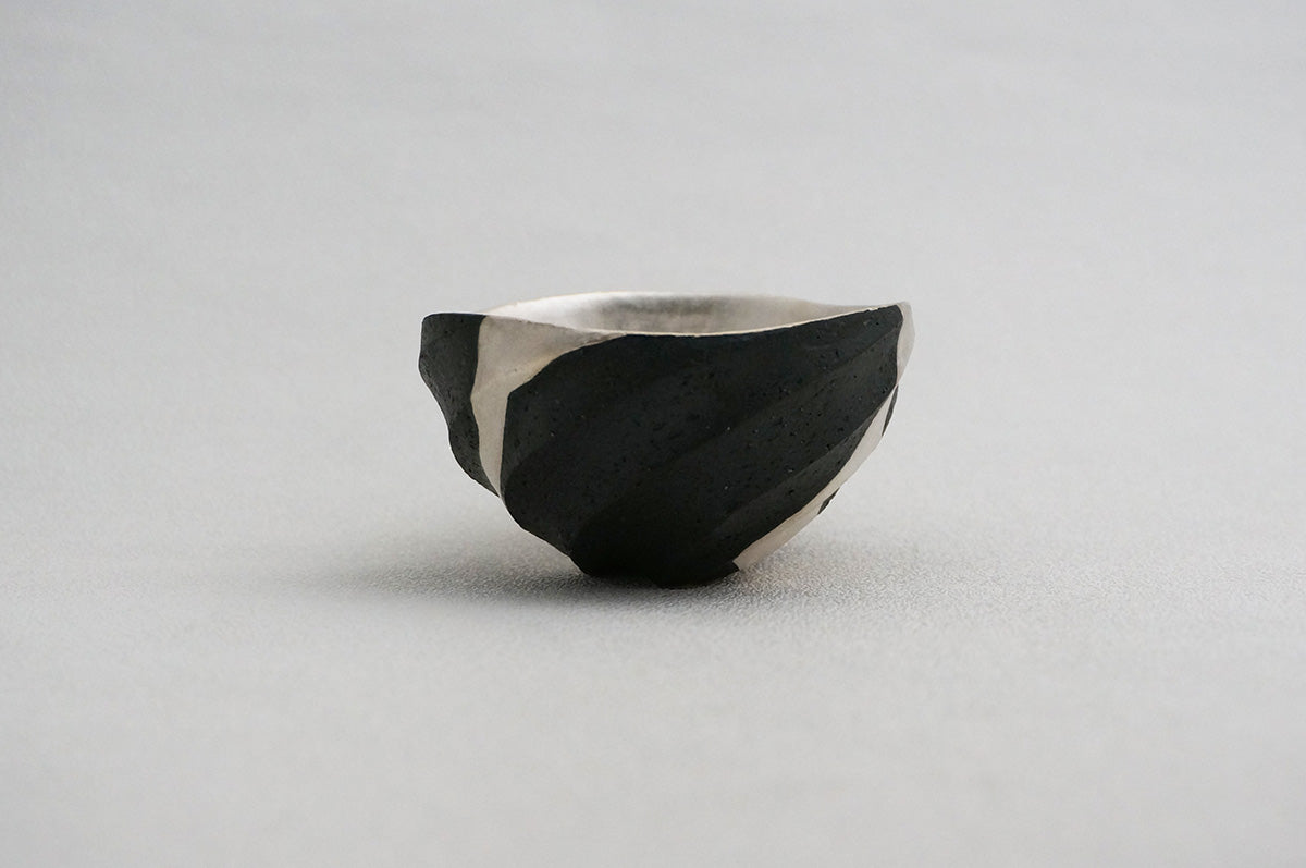 46 Spiral 銀彩ぐい呑 2