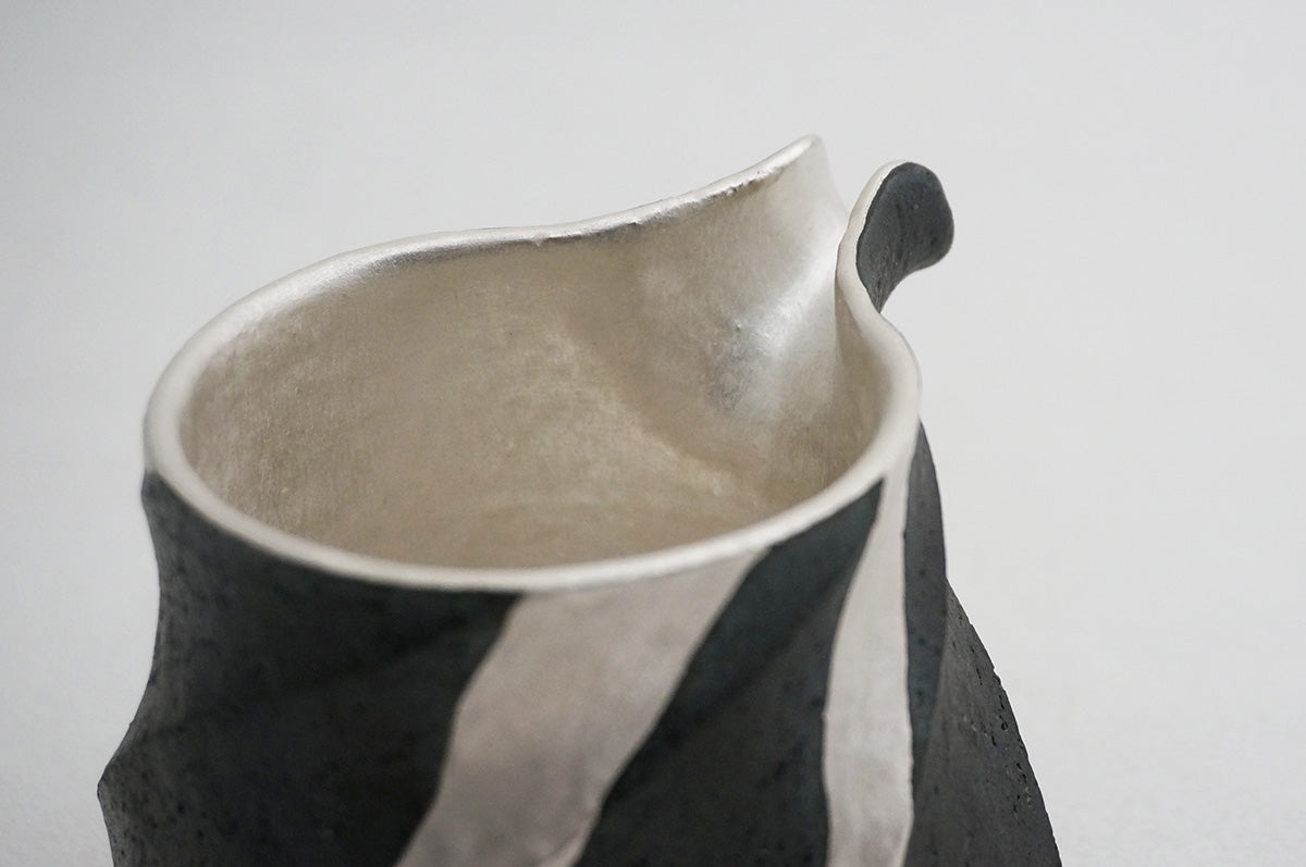 47 Spiral 銀彩ペンギン片口 2