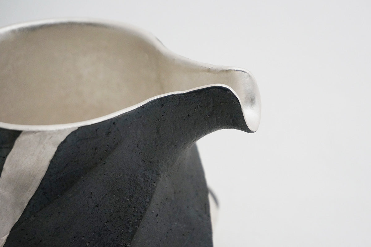 47 Spiral 銀彩ペンギン片口 2