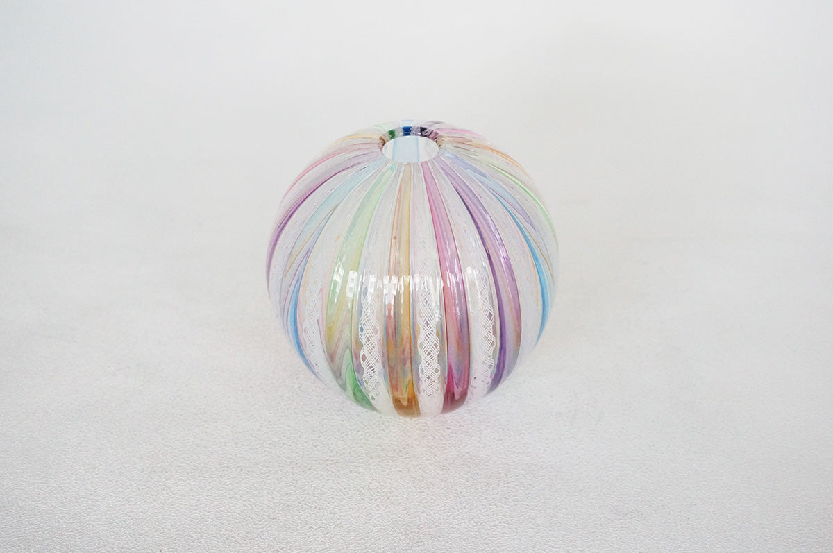 053 虹（レース） 丸花器