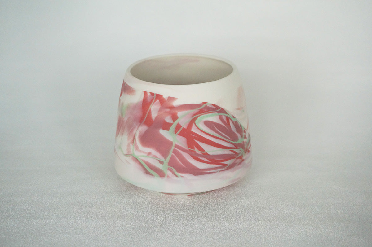 056 marble 富士型植木鉢 L